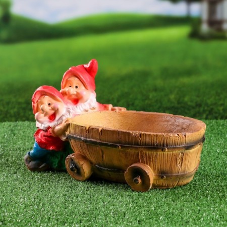 Garden figure "Two dwarves with a body" 32x17.5x19.5cm