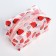 Lightning cosmetic bag, transparent/pink color