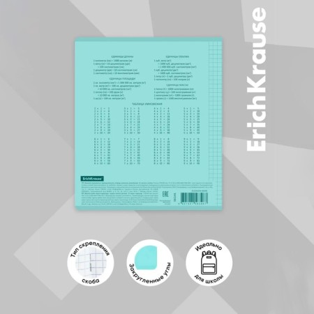 Notebook 12 sheet in the Erichkrause Coverpro Neon Classica, a plastic cover, an offset unit, whiteness is 100%, mint-13