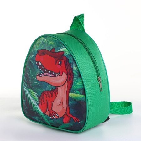 Children's backpack on the zipper "chosen", the color is green-3