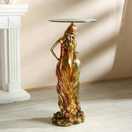 Decorative table "Vase Girl" gold 45x45x98 cm-3