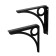 Decor bracket, 195x195, 2 pcs, black color