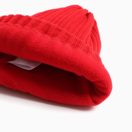 Children's hat Minaku with a lapel of Rr. 56-58, col. red-3