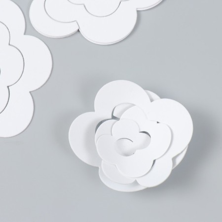The workpiece of Foamiran "Flower Curly" 10x9.5 cm set 5 pcs. white