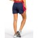 Women's shorts, size 48, dark blue color, raspberry