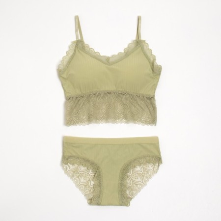 Female set (top, panties) olive color, size 42-44
