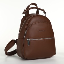 City backpack on lightning, brown color