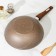 Granite Brown pan, d = 28 cm, removable handle, glass cover, anti -stick coating, brown color