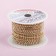 Chain with rhinestones, metal, glass, 2 mm, 9 ± 1 m, gold color