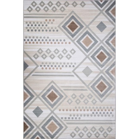 Rectangular carpet Merinos Valencia Deluxe, size 100x200 cm, color Cream-Blue