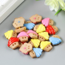 A set of buttons of decorative plastic 