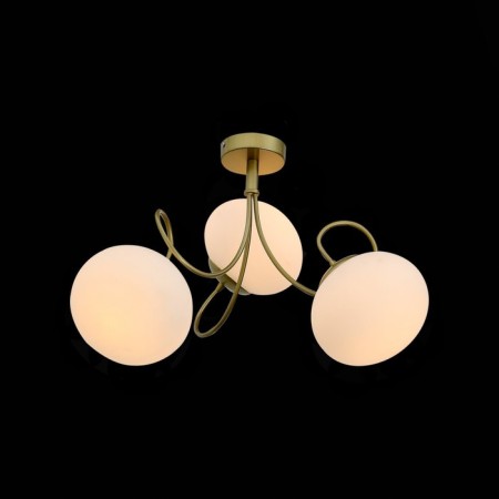 Ceiling EVOLUCE lamp. SL717.202.03. Acini. 3x40 watts, E27, 55x55x37 cm, color gold-1