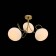 Ceiling EVOLUCE lamp. SL717.202.03. Acini. 3x40 watts, E27, 55x55x37 cm, color gold