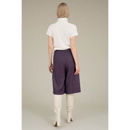 Women's shorts, size 50, purple color-1