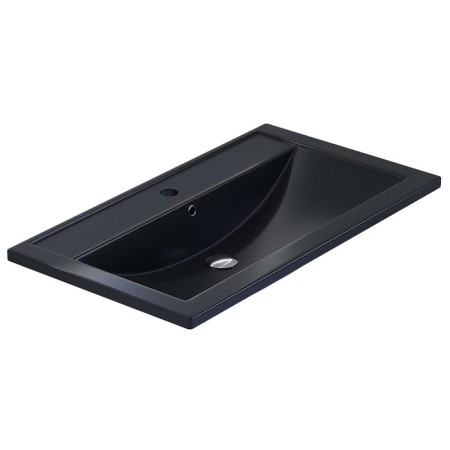Sink uperwood Foster Quartz 80 cm, quartz, black matte, space-3