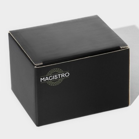 Glass mug Magistro "Valencia", 330 ml, 10 × 8 cm-3