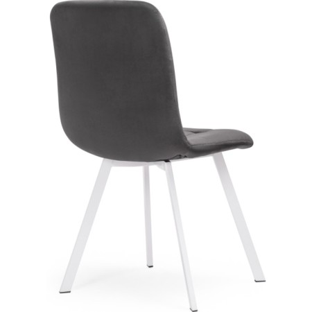 Stool on the BRUK Metal Metal Carcass/velor, white/dark gray 44x53.5x87.5 cm-3