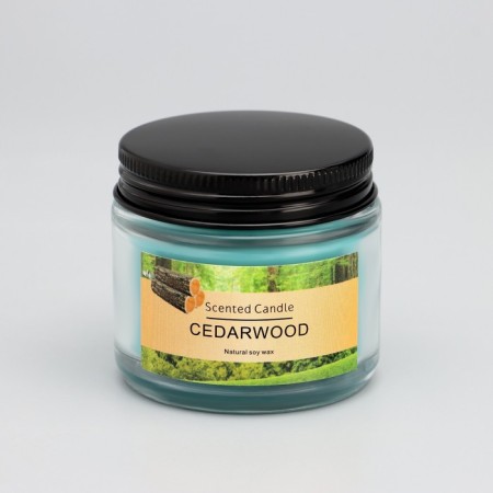 Aromatic candle "Cedarwood", 5*5cm, 140 gr-4
