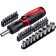 Set of Zubre25161-H31, a reverse-red screwdriver with nozzles of 31 pcs.