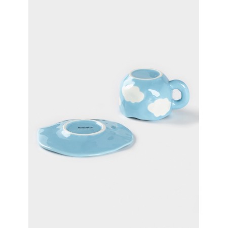 Tea couple 220 ml "cloud" manual painting, saucer 16*1.5 mug 12*9.5*7.5-4