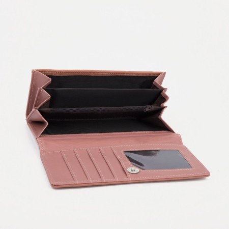 Women's wallet on magnet, pink color-2