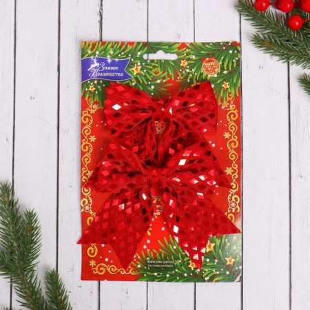 Jewelry decoration "Balt Lux" (set 2 pcs) 12x11 cm, red-1