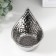 Ceramics candlestick per 1 candle "drop" d = 5 cm silver 11x9x8 cm