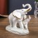 Souvenir Ceramics "Walk of an elephant from an elephant" White with gold 12.2x12.7x7.2 cm