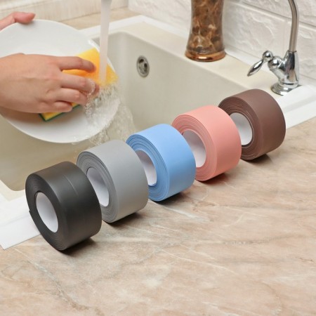 The border tape "My choice" for a bath and a sink, brown, 38 mm x 3.2 m-3