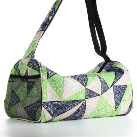 Sports bag, textura, average size, green color-3