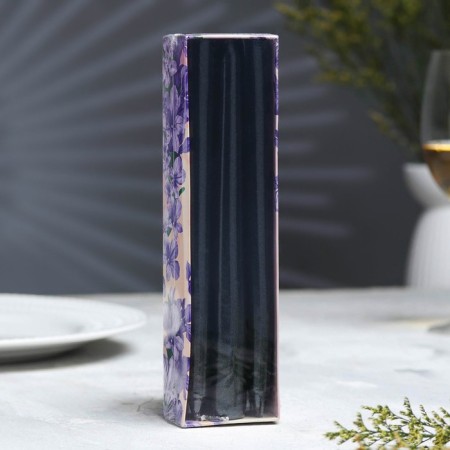A set of antique candles, 1.9x 20 cm, 6 pieces, black metallic-2