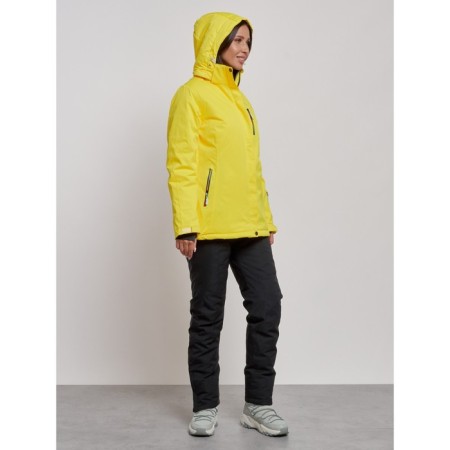 Ski costume female winter, size 42, yellow color-5
