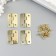 Loop for a casket metal with rounded corners gold set 4 pcs 2.5x2.2 cm