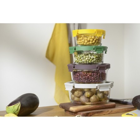 Smart Solutions baking and storage container, round, with a lid, 1.3 l, the color is light gray-1