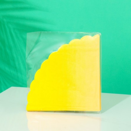 Round napkin 32 cm 12pcs/elastic yellow gradient