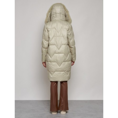 Coat insulated winter female, size 56, the color is light green-15