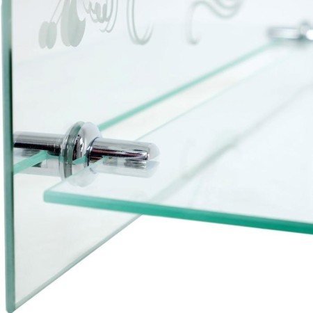 Mirror, wall -mounted, with sandblasting graphics, with a shelf, 52 × 70 cm-7