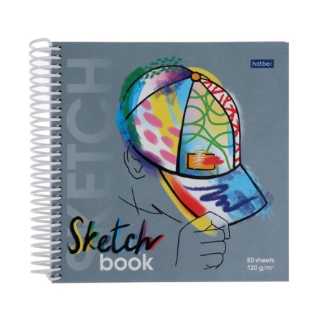Sketchbook, square 170 x 170 mm, 80 sheets, on the crest, Street Style, hard cover, block 120 g/m²