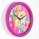Wall watches, D-28 cm, children's, "ponies", discrete move, purple rim