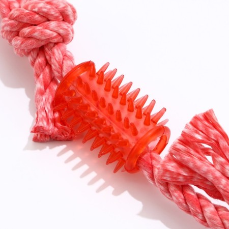 Cable toy with chewing elements "Toothpick", 45 cm, mix of flowers-3