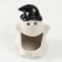 Ceramics "White Ghost in the cap" 13x10x9 cm