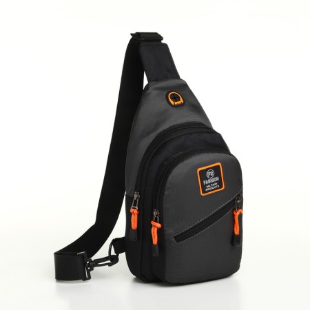 Lightning bag, external pocket, gray/black color