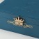 Casket to the leatherette for jewelry "Queen" blue 18x27x9 cm