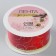 Kapron tape with metal thread "monogram", 38 mm × 2.7 ± 0.5 m, red/gold color
