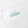 Cosmetic bag for a swimsuit, department on zip-lice, white / blue color