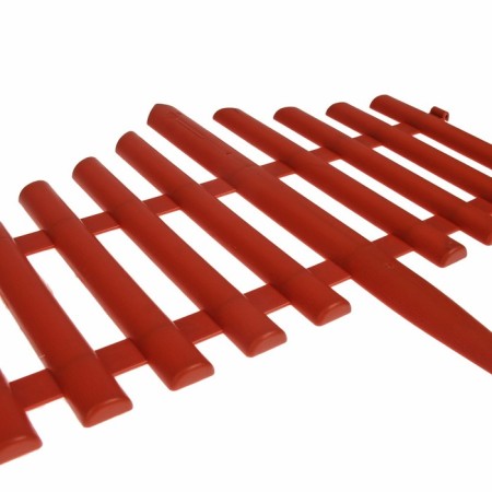 Decorative fence, 30 × 300 cm, 5 sections, plastic, terracotta, Greengo-9