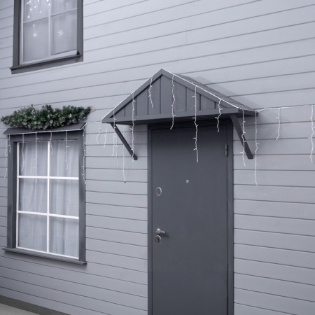 Garland "fringe" 25 × 0.7 m, IP44, UMS, white thread, 450 LED, warm white glow, 220 V-1