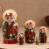 Matryoshka "Berry", yellow scarf, 5-doll, 16 cm