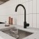 MILARDO RORA RORBLFJM05 kitchen mixer, pour 203 mm, filtered water valve, black matte