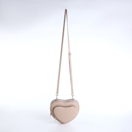 Bag Women's Cross-Bodi with a zipper, beige color
